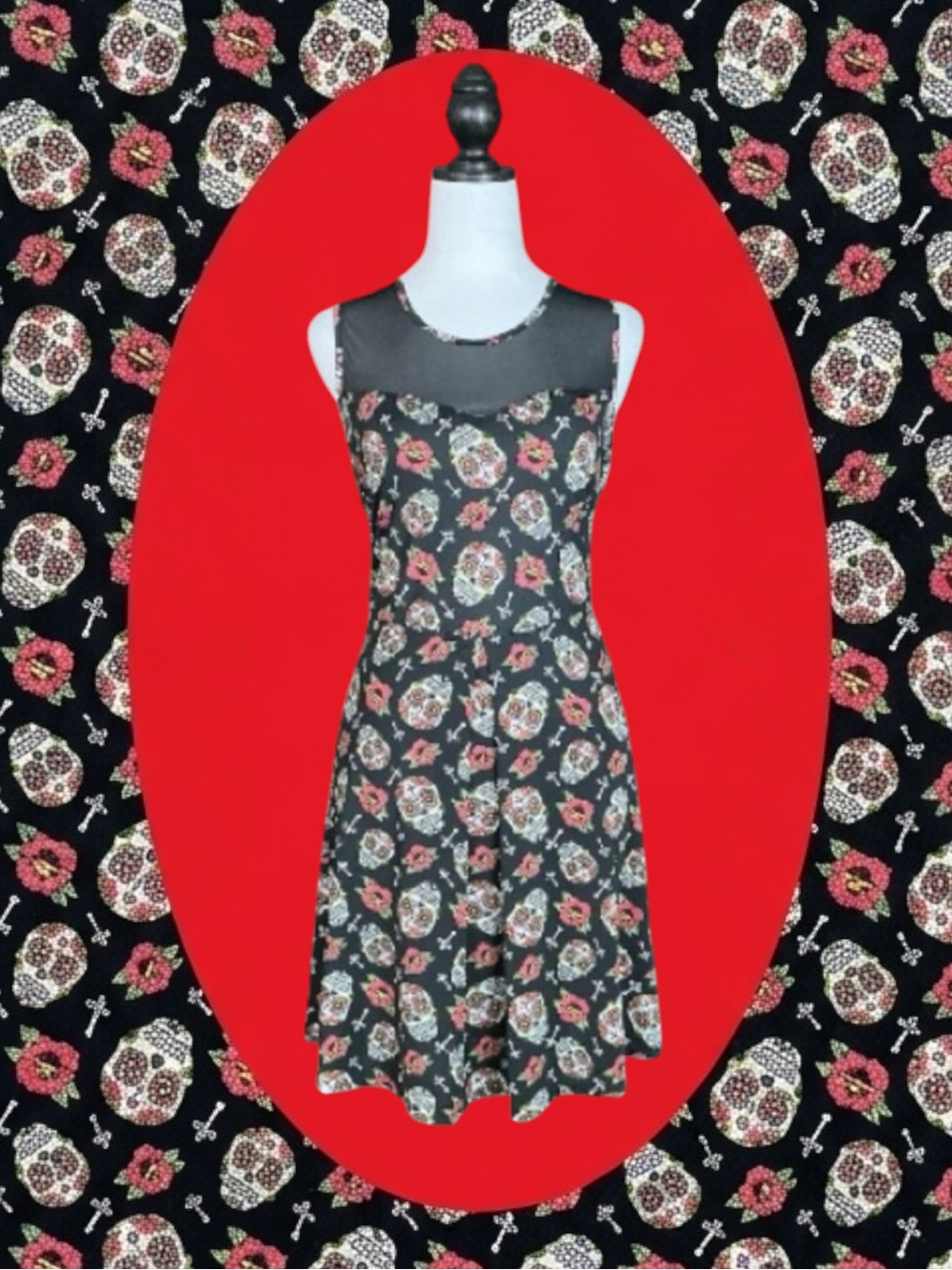Hot Topic Goth Whimsigoth Punk Rockabilly Psychobilly Punk Maximalism Dress M